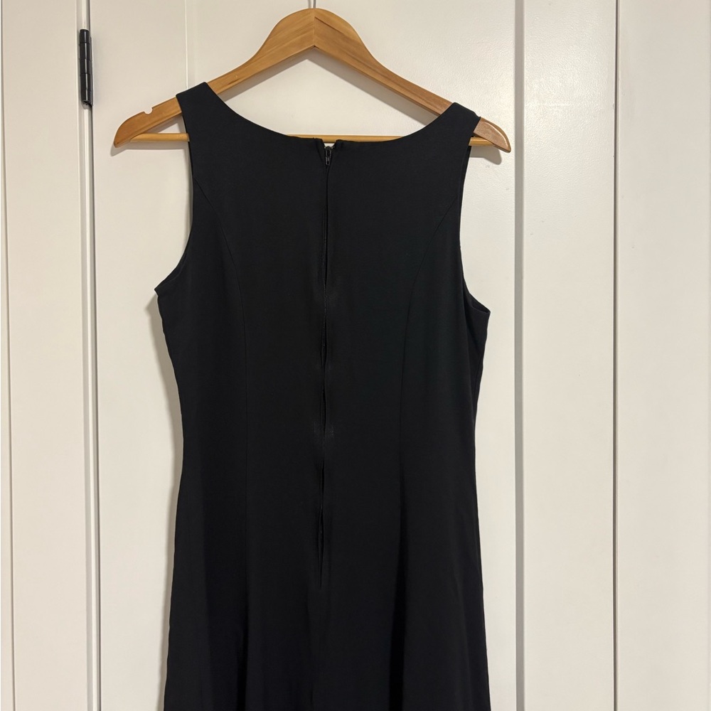 Classic Sleeveless A-line Black Midi Dress Women’s Size Medium 10 - Picture 7 of 12
